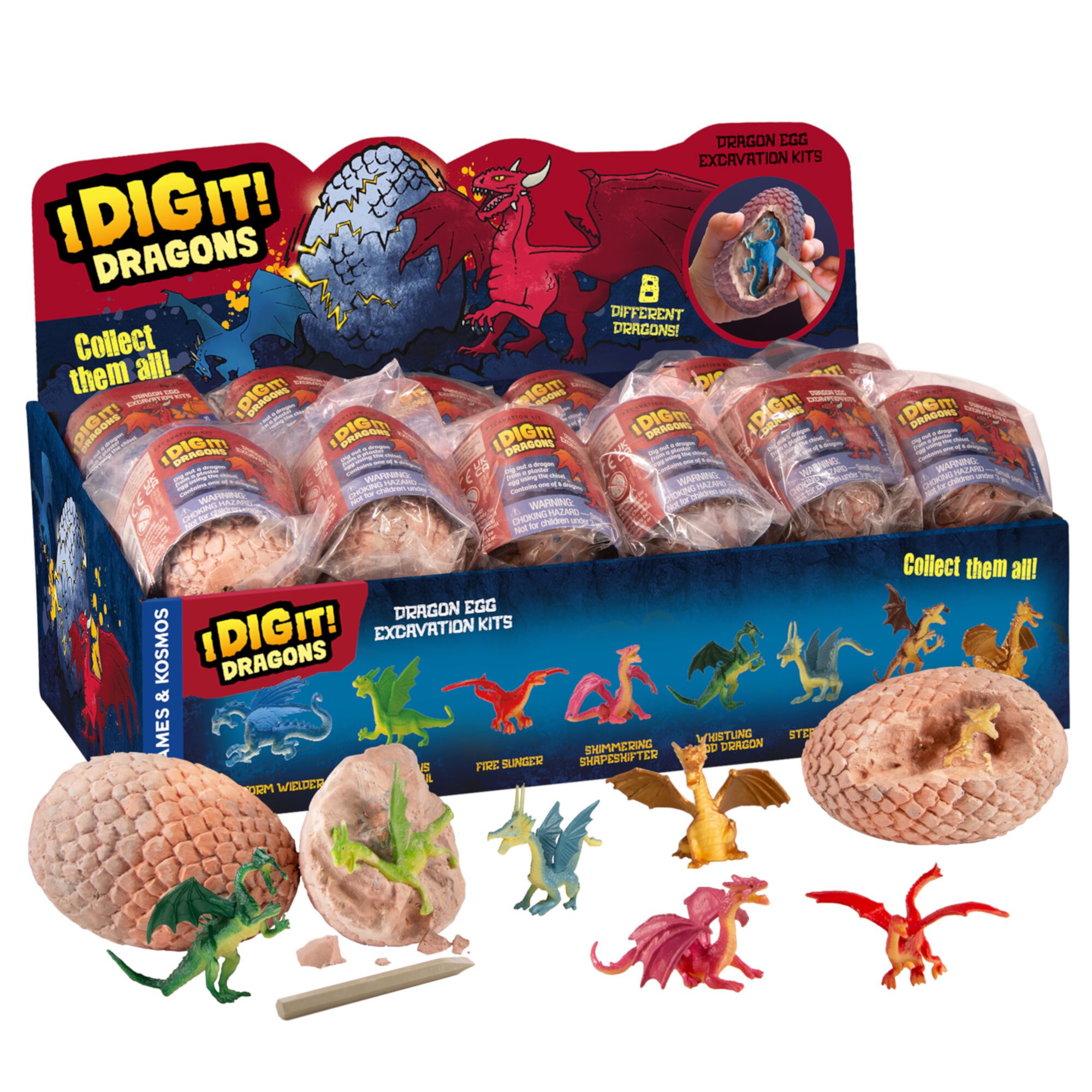 Thames & Kosmos I Dig It! Dragons - Egg Excavation Kit, Styles May Vary, Unisex, Children Ages 5+ Thames & Kosmos