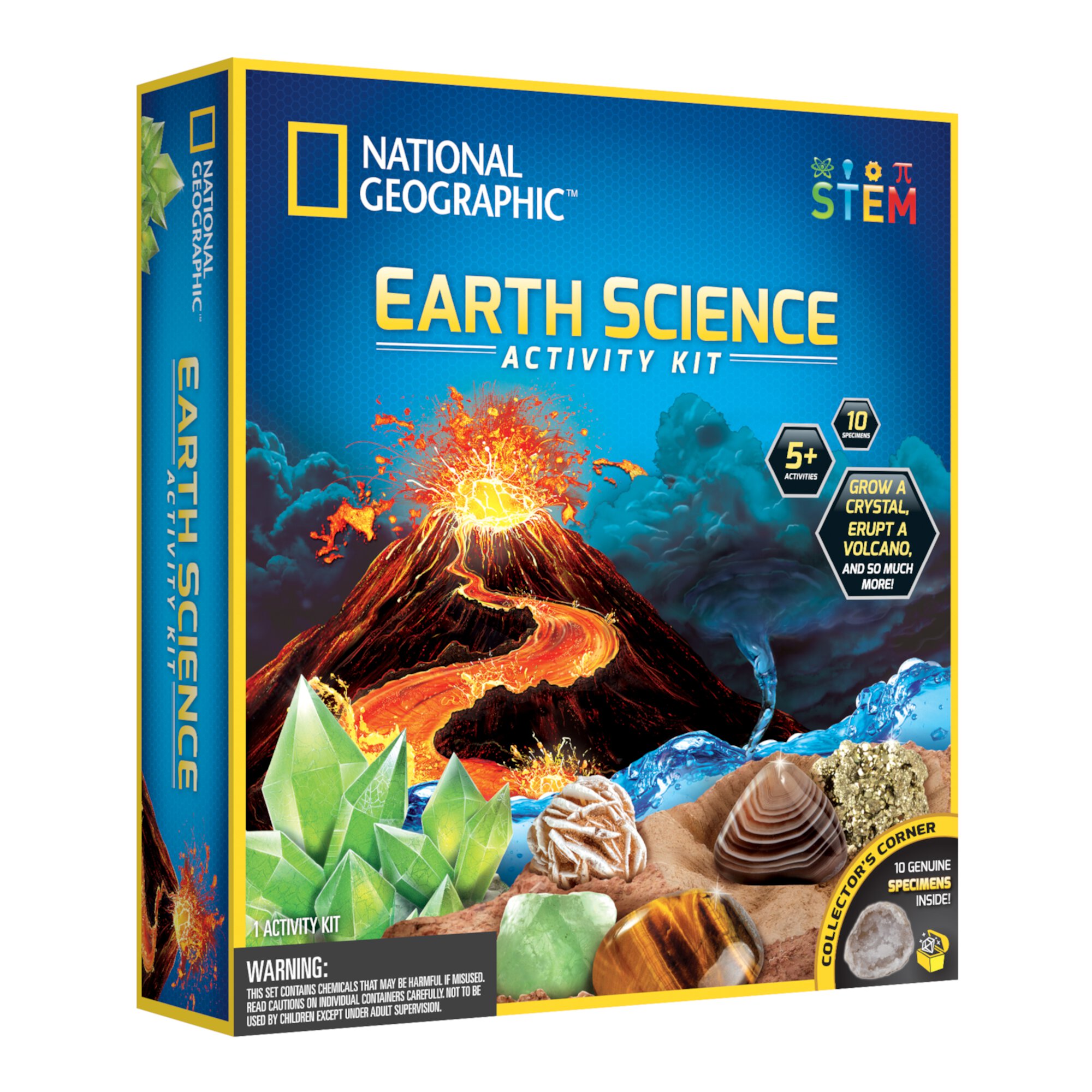 National Geographic Earth Science Kit de Actividades con Experimentos de Tallo para Niños de 8 Años en Adelante National Geographic