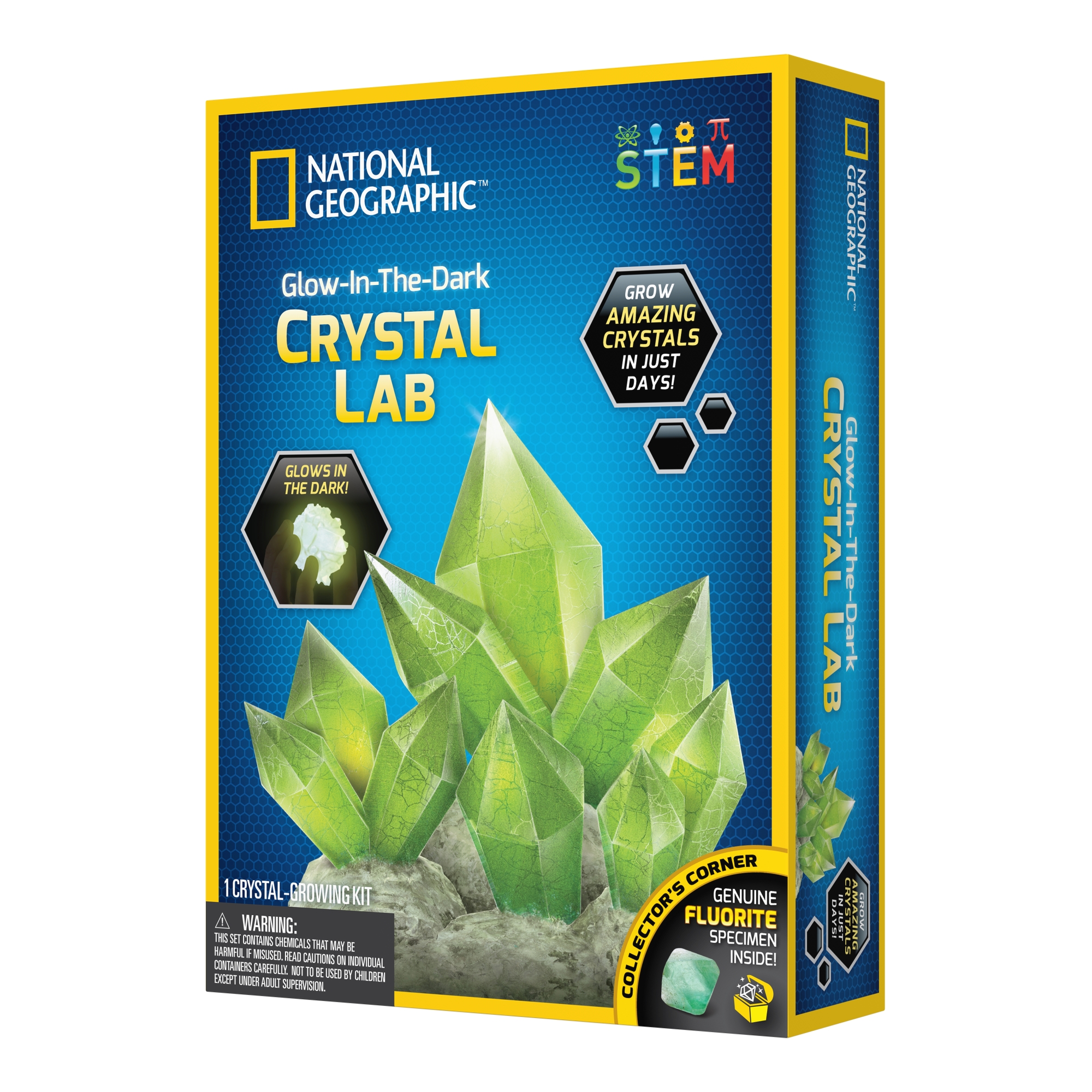 National Geographic Glow-in-the-Dark Crystal Grow Lab Kit for Child 8 years and up National Geographic