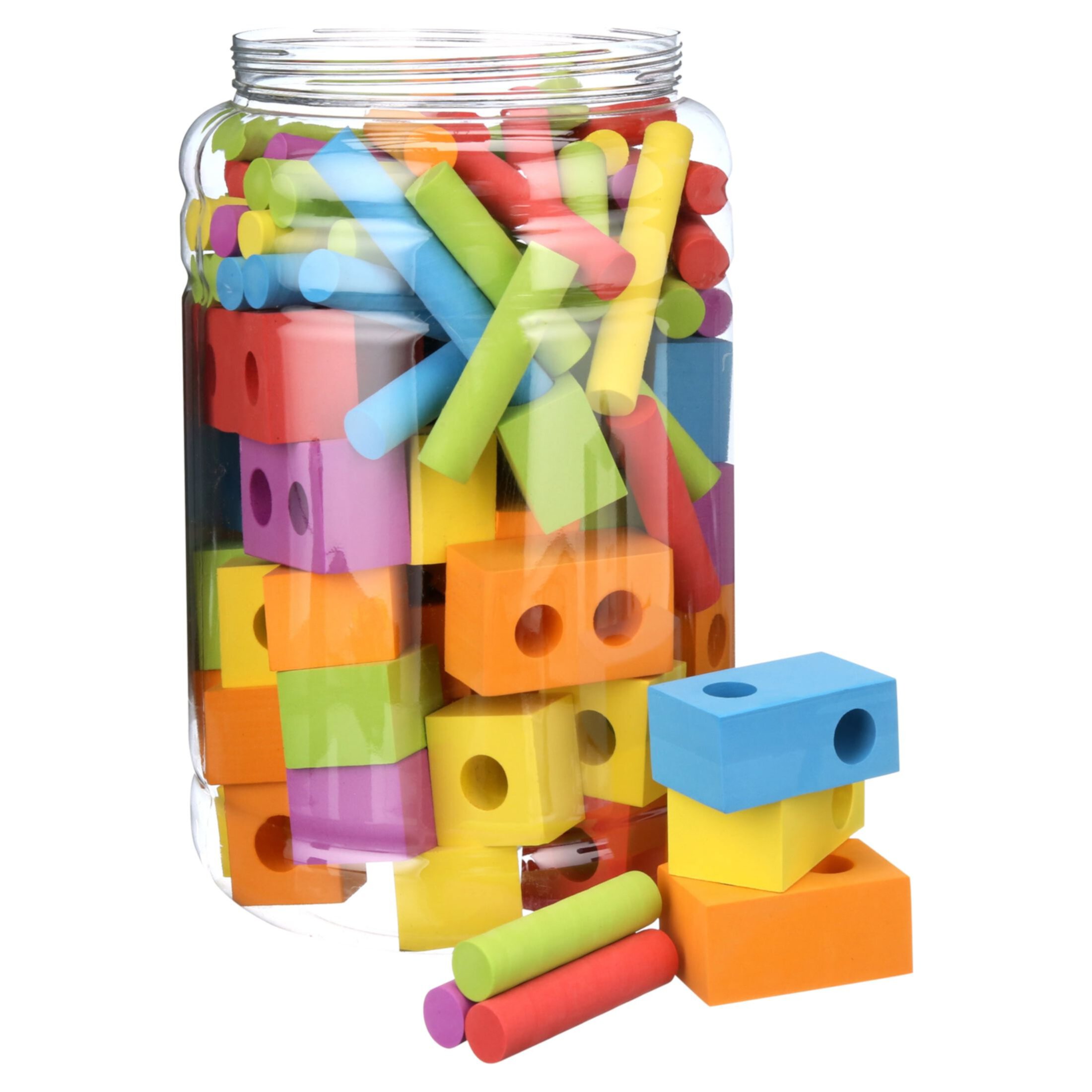 Spark Create Imagine Foam Peg Building Blocks, 100 Pieces, Baby and Toddler Toys Spark Create Imagine