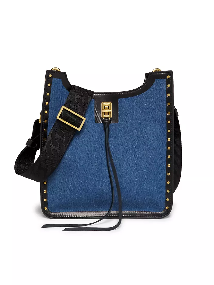 Medium Darren Denim Feed Bag Rebecca Minkoff