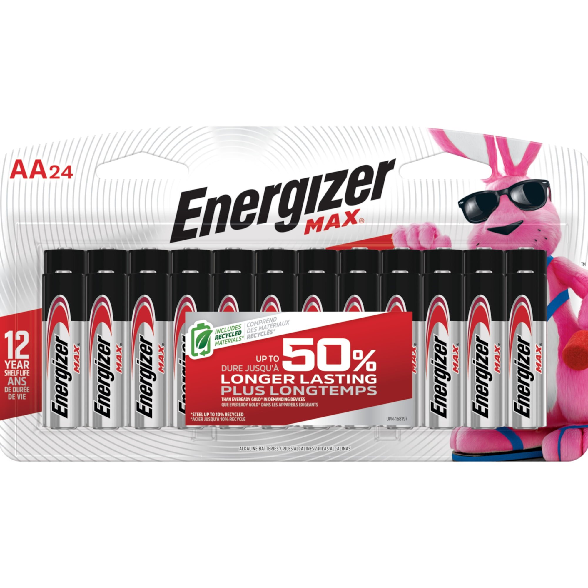 Energizer MAX AA Batteries (24 Pack), Double A Alkaline Batteries Energizer