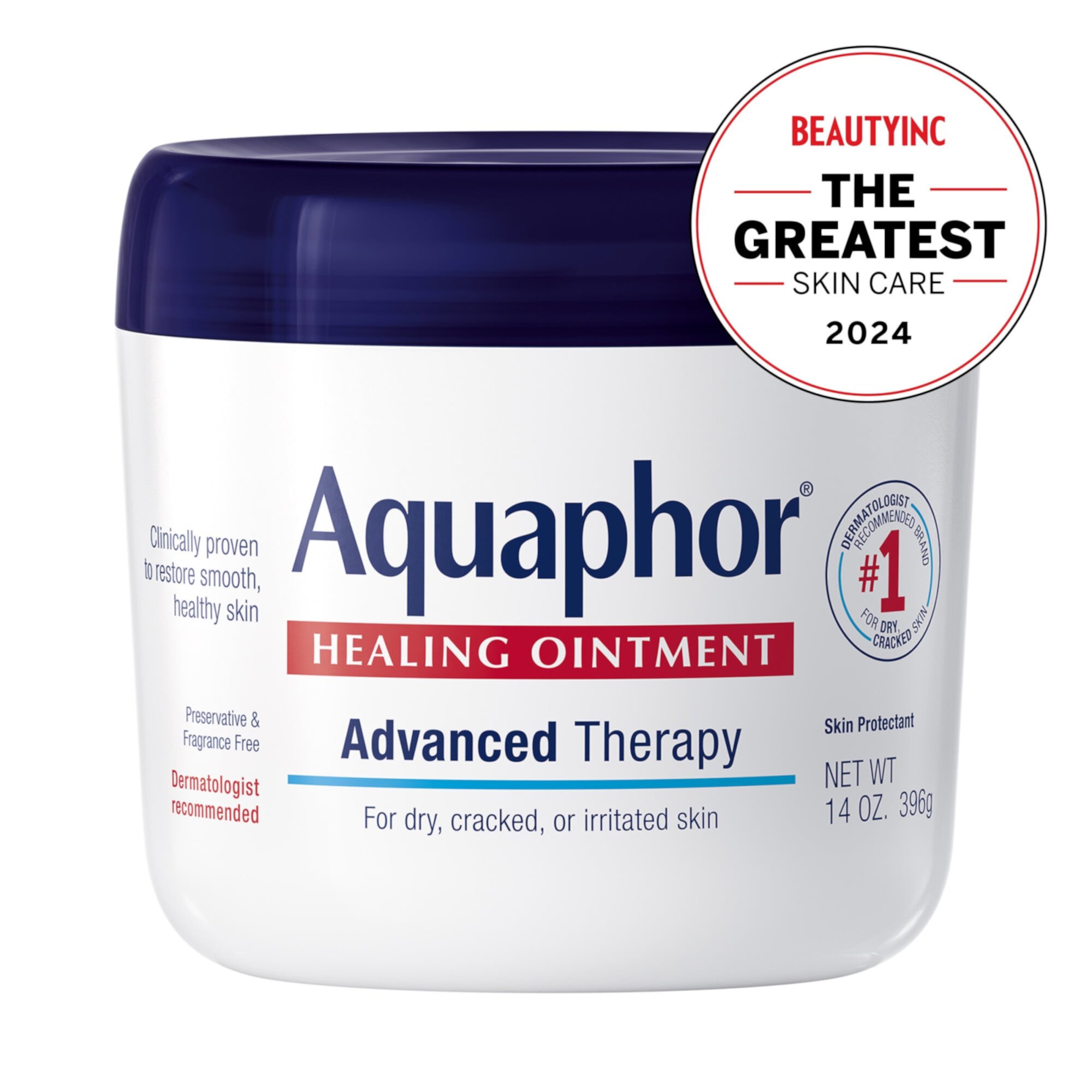 Aquaphor Healing Ointment Advanced Therapy Skin Protectant, 14 Oz Jar Aquaphor