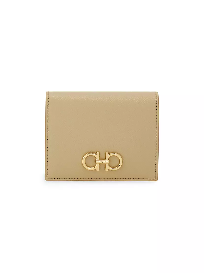 Gancini Hammered Leather Wallet Ferragamo