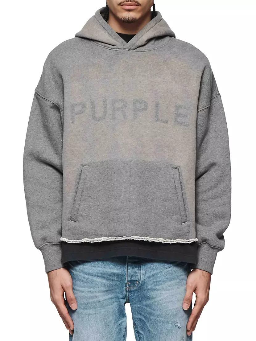 Мужское Худи Purple Logo Cotton Fleece Purple