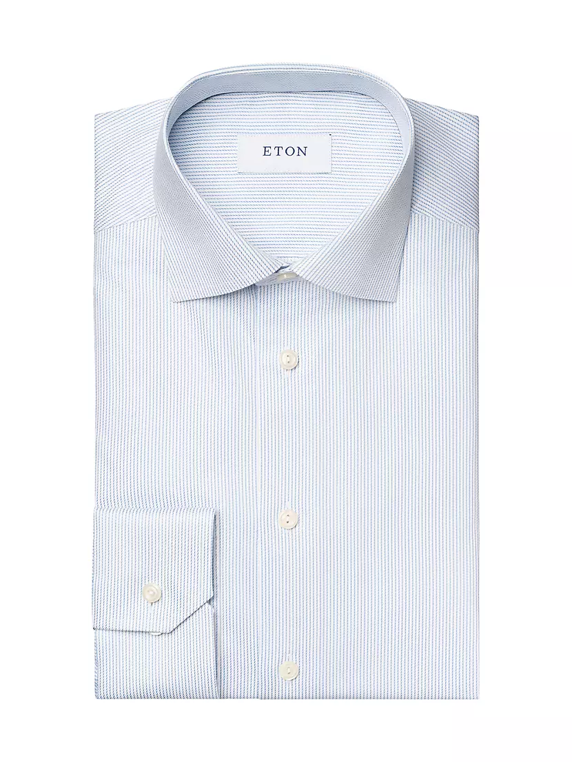 Мужская Классическая рубашка Eton Slim-Fit Стрипед Твилл Eton