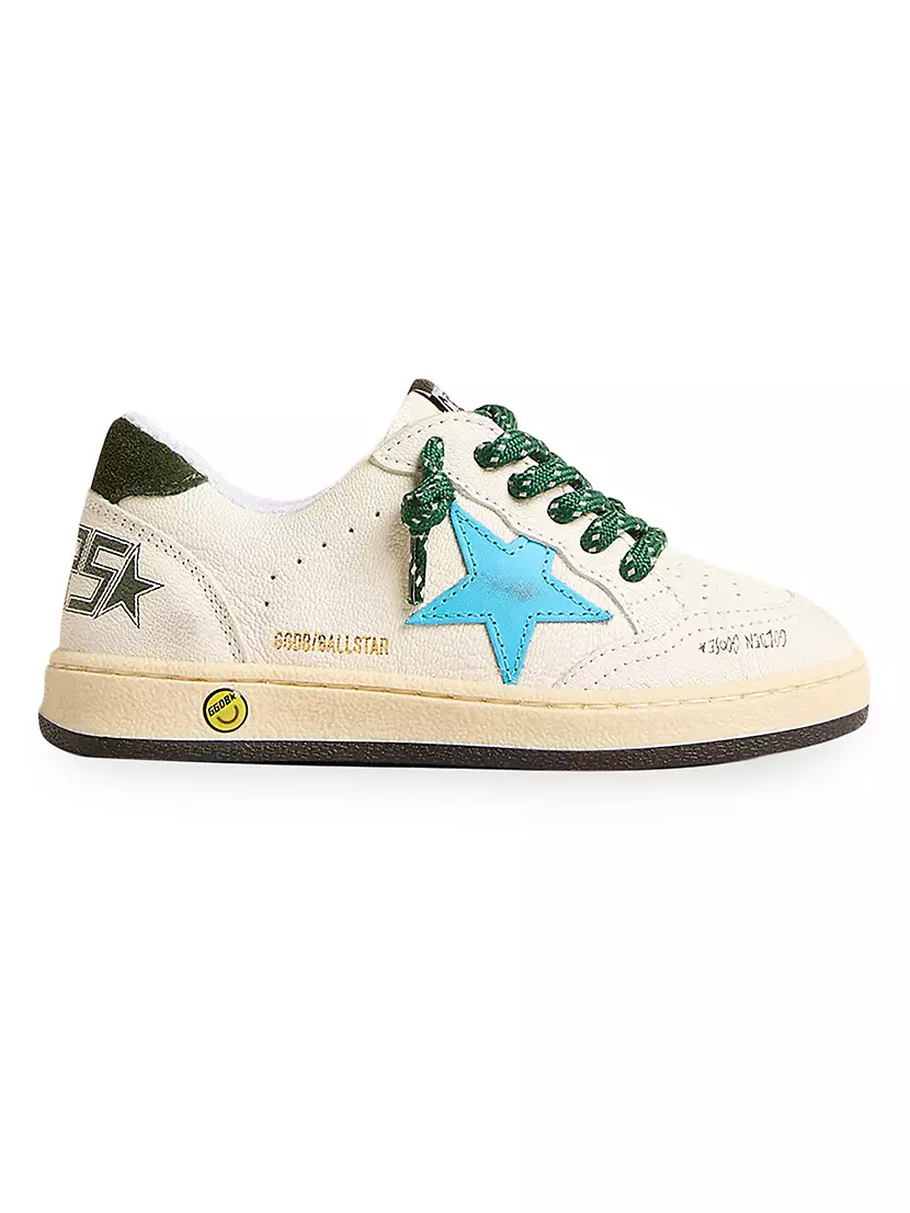 Кожаные кроссовки GOLDEN GOOSE с перфорацией и шнуровкой Ballstar Golden Goose