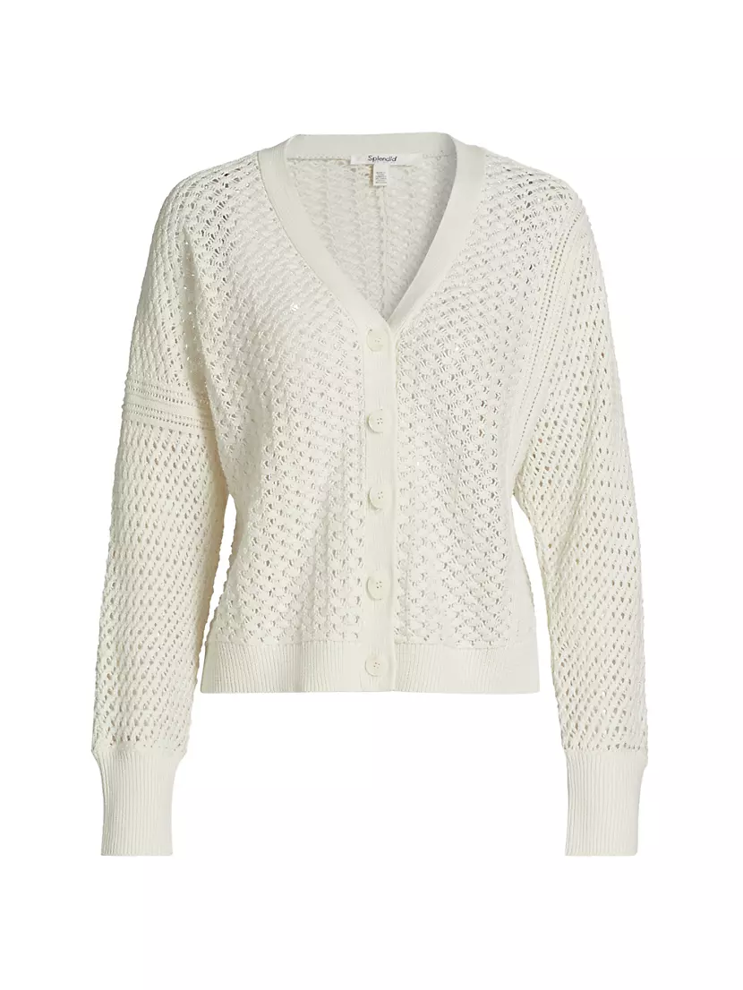 Audrey Cotton V-Neck Cardigan Splendid