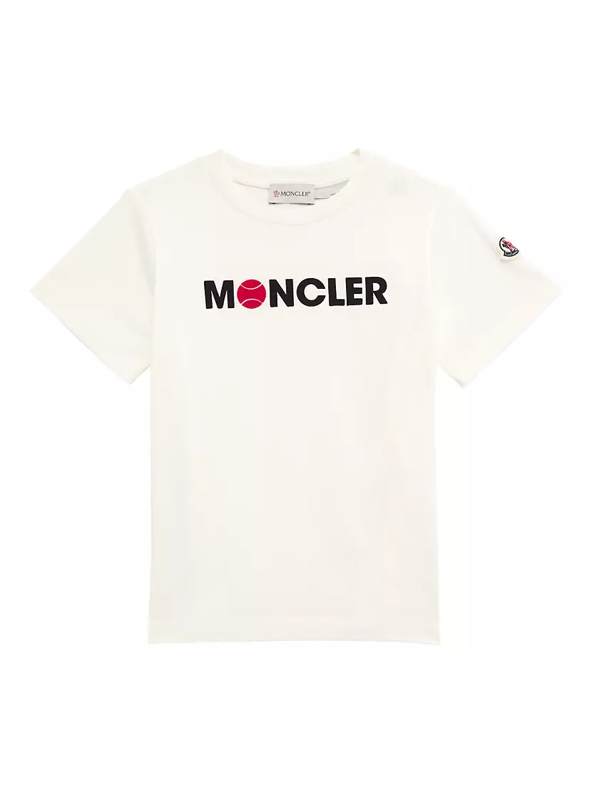 Футболка Moncler с теннисным логотипом для мальчиков, 100% хлопок, Португалия Moncler