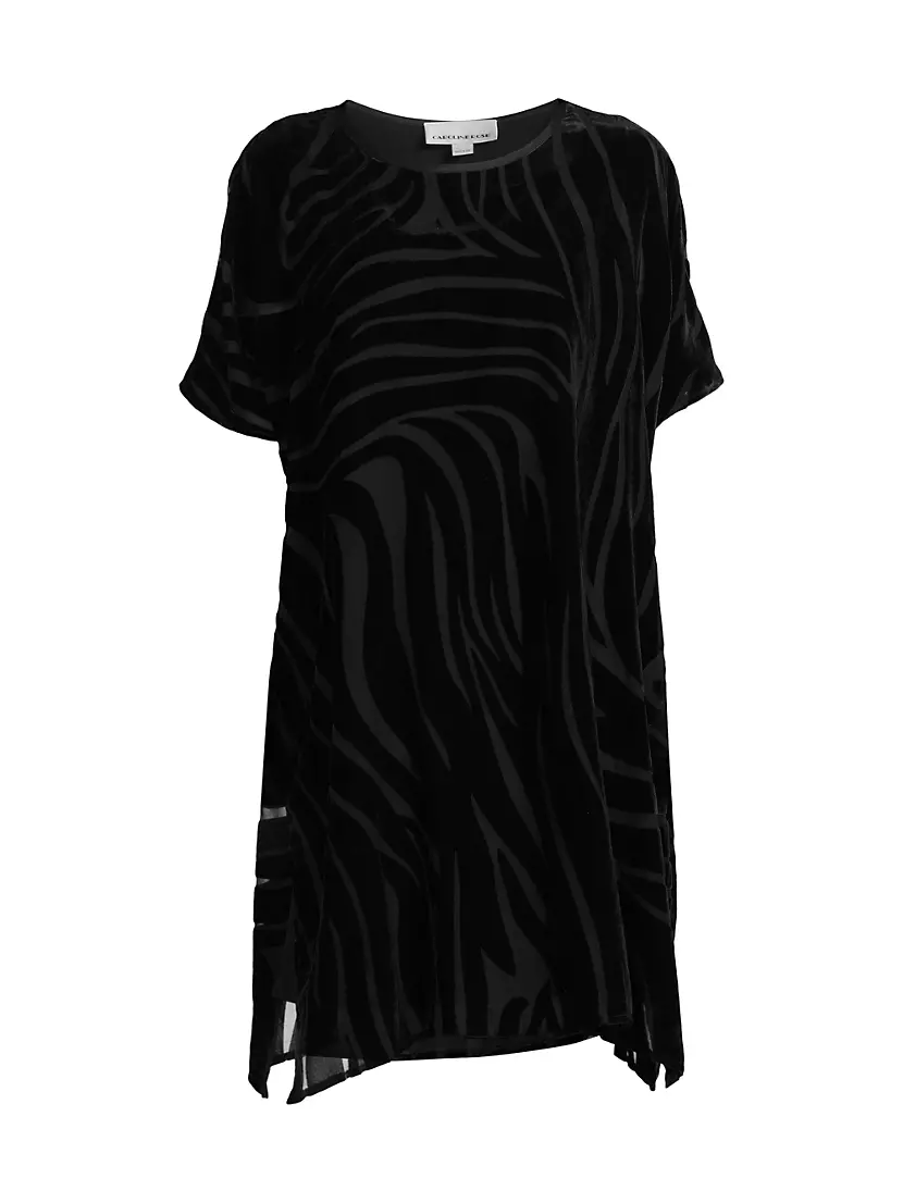 Женское Повседневное Платье Caroline Rose Zebra Burnout Velvet Caftan Caroline Rose