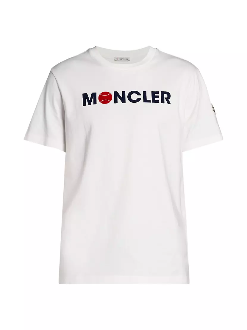 Футболка Moncler из 100% хлопка с круглым вырезом и коротким рукавом Moncler