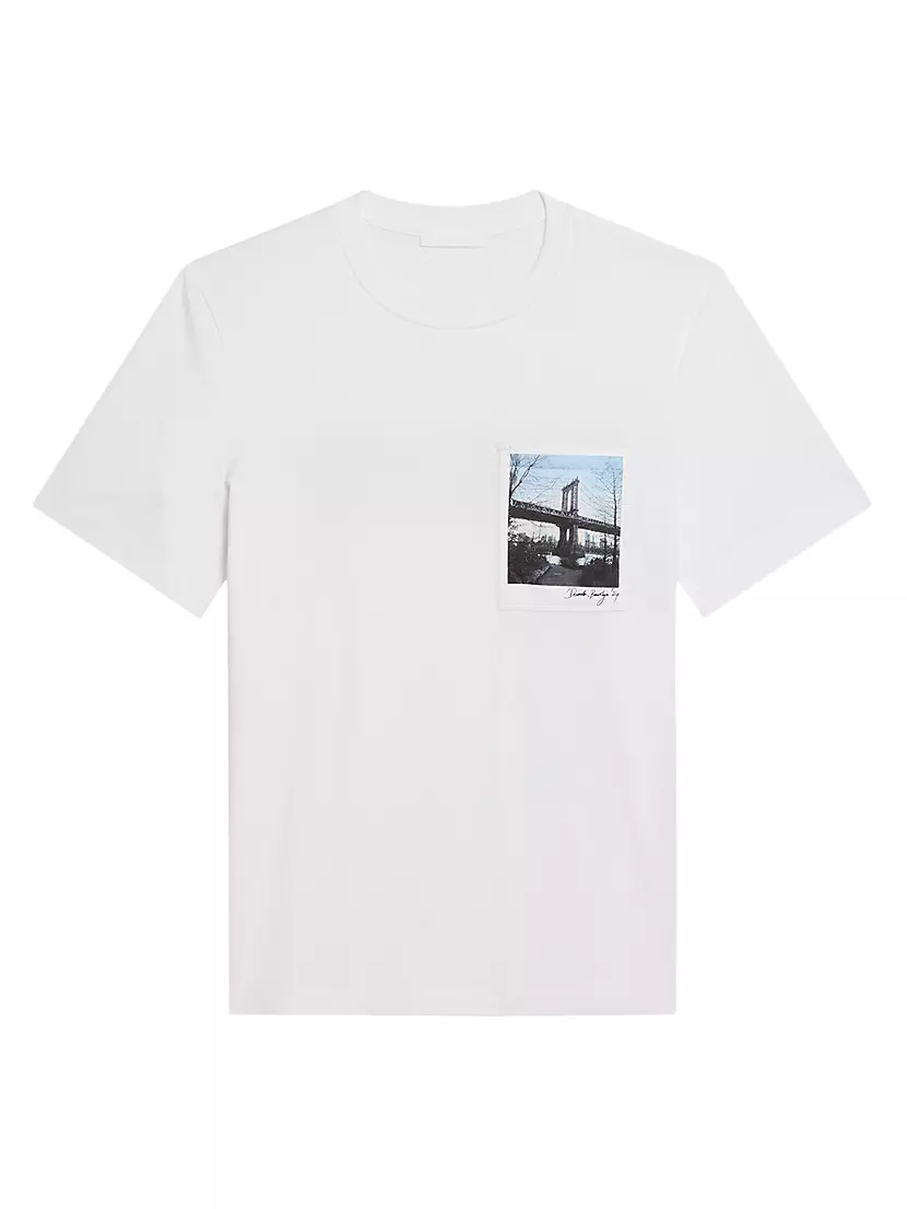 Мужская футболка Helmut Lang K-Postcard из 100% хлопка с круглым вырезом и коротким рукавом Helmut Lang