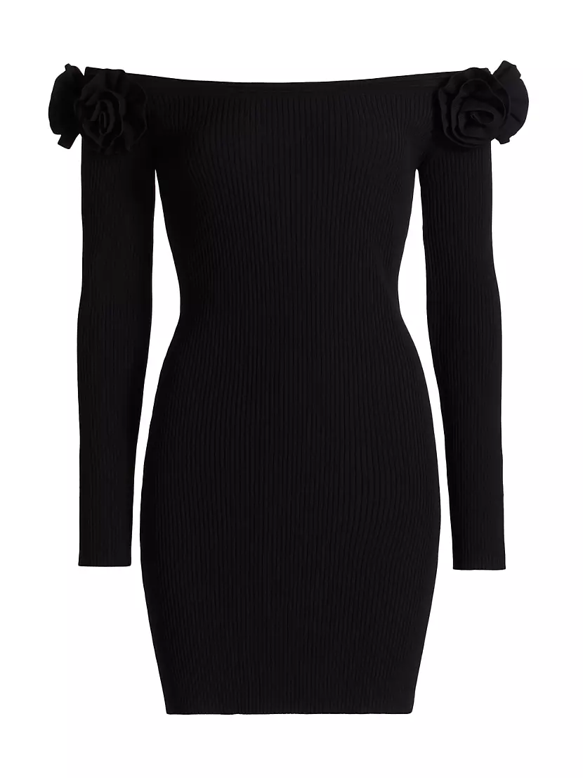 Kara Off-The-Shoulder Knit Minidress MILLY