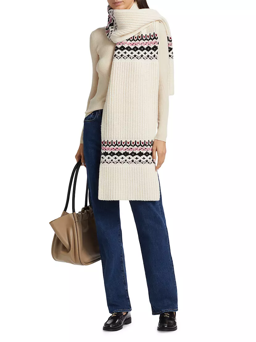 Длинный шарф Rag & Bone Leigh Ribbed Fair Isle Rag & Bone