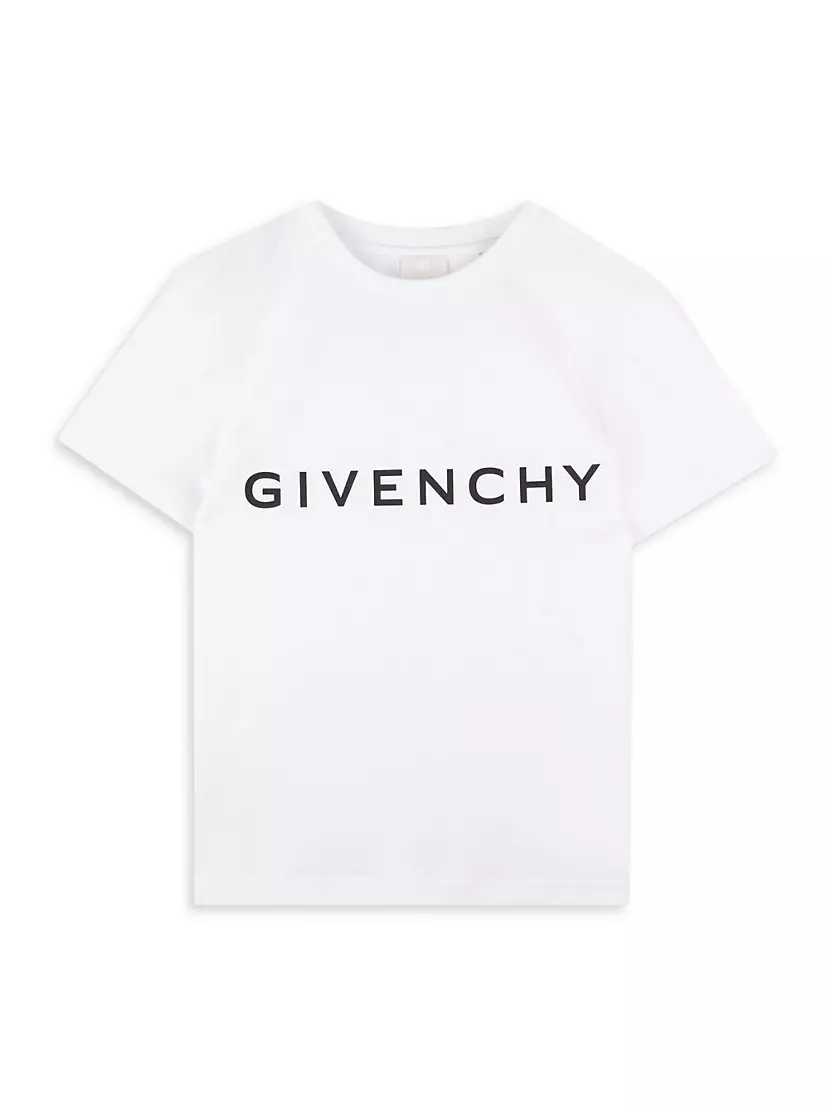 Мягкая хлопковая футболка с круглым вырезом и логотипом Givenchy для мальчиков Givenchy