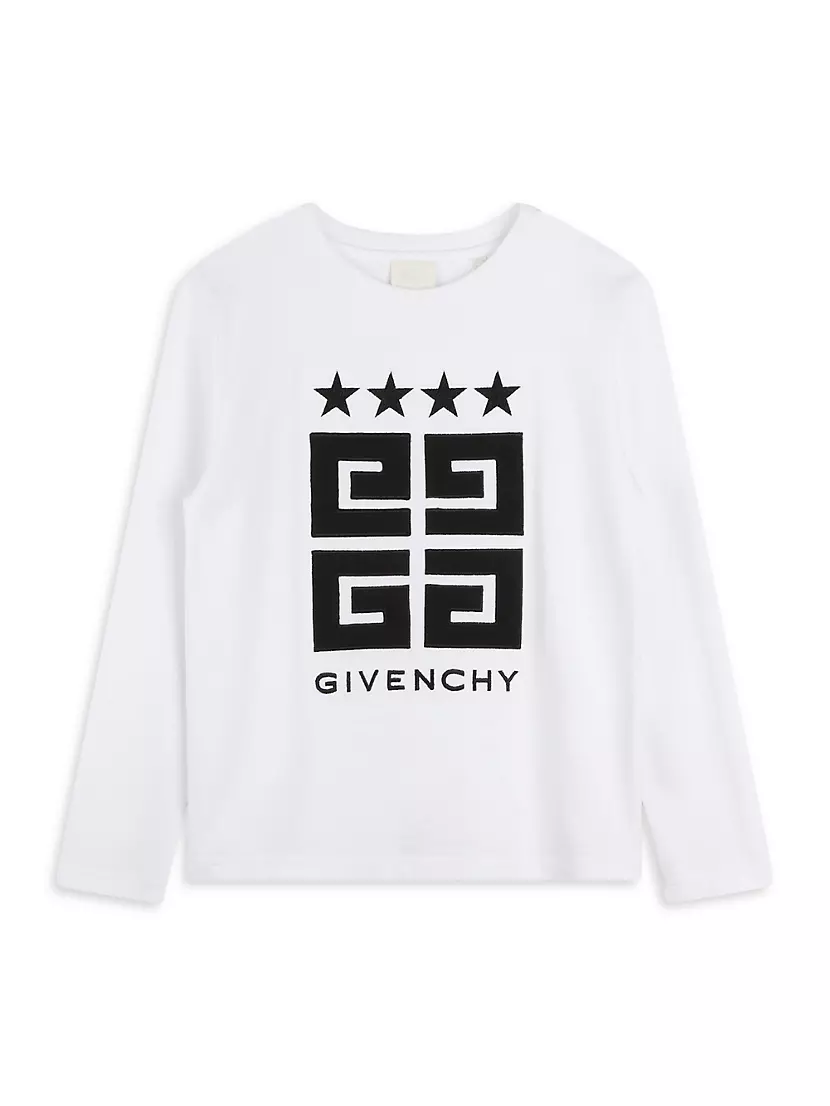 Детская Футболка Givenchy С Длинным Рукавом С Вышитым Логотипом 4G Givenchy