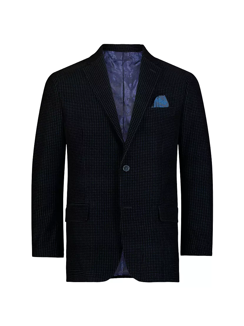 Мужской Блейзер Robert Graham Colden Houndstooth Velvet Robert Graham