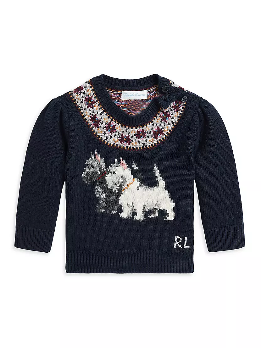 Детский свитер Polo Ralph Lauren с узором Fair Isle и интарсионными собаками Polo Ralph Lauren