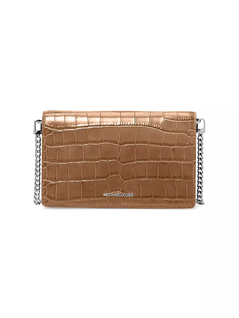 Сумка кросс-боди MICHAEL Michael Kors Jet Set из кожи с тиснением крокодила MICHAEL Michael Kors