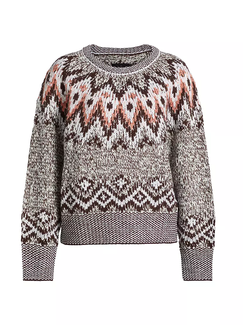 Джемпер Stellae Dux Fair Isle с узорным дизайном, круглым вырезом и длинными рукавами Stellae Dux