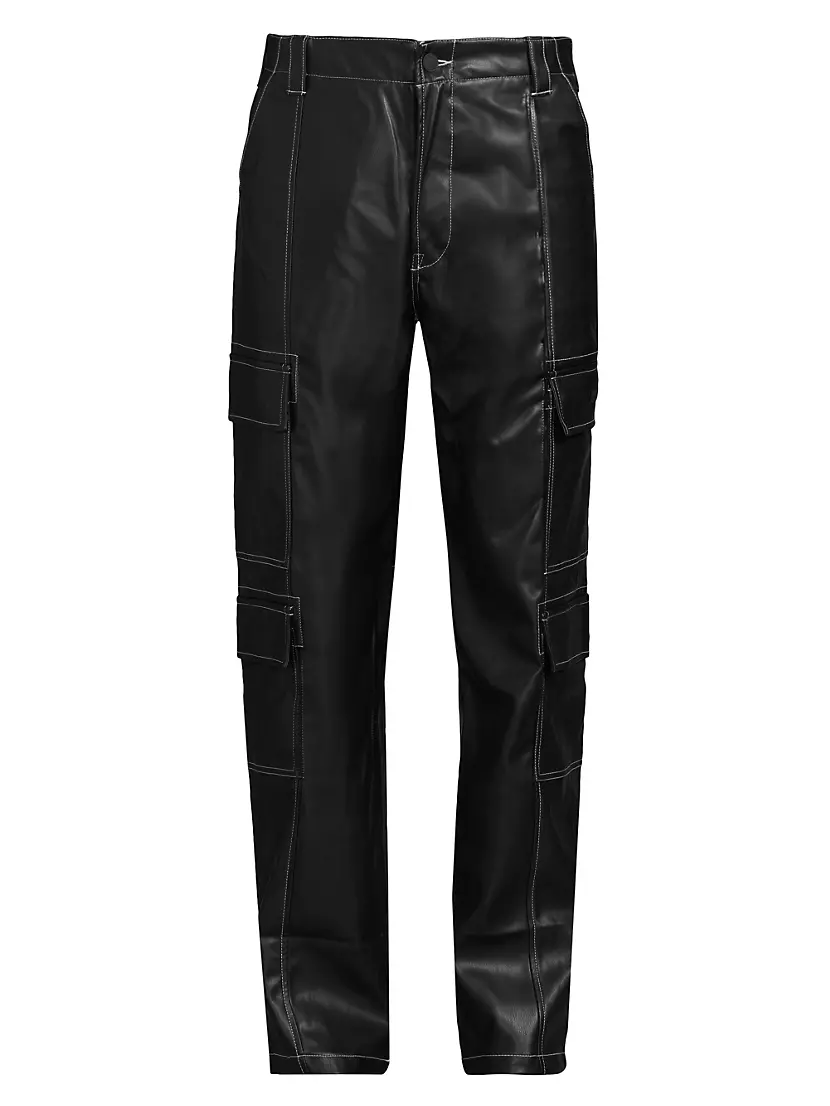 Baggy Faux Leather Cargo Pants Hudson Jeans