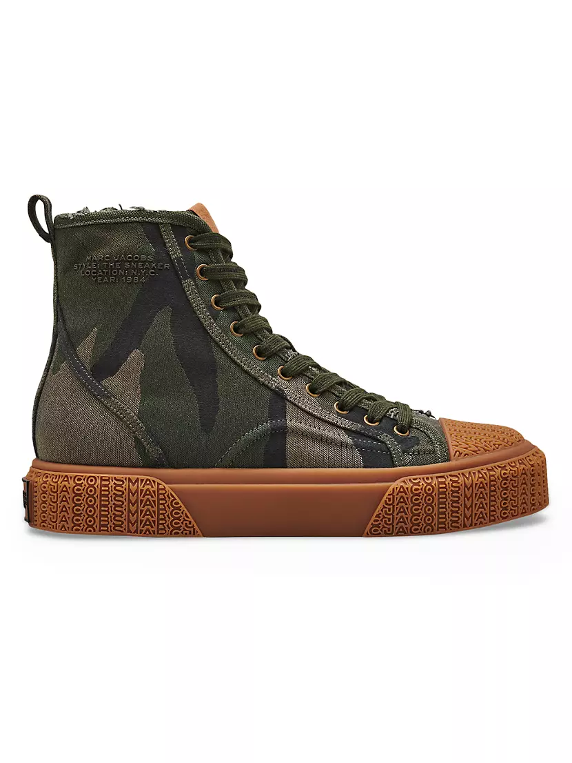 Женские Кеды Marc Jacobs The High Top Camouflage Jacquard Marc Jacobs