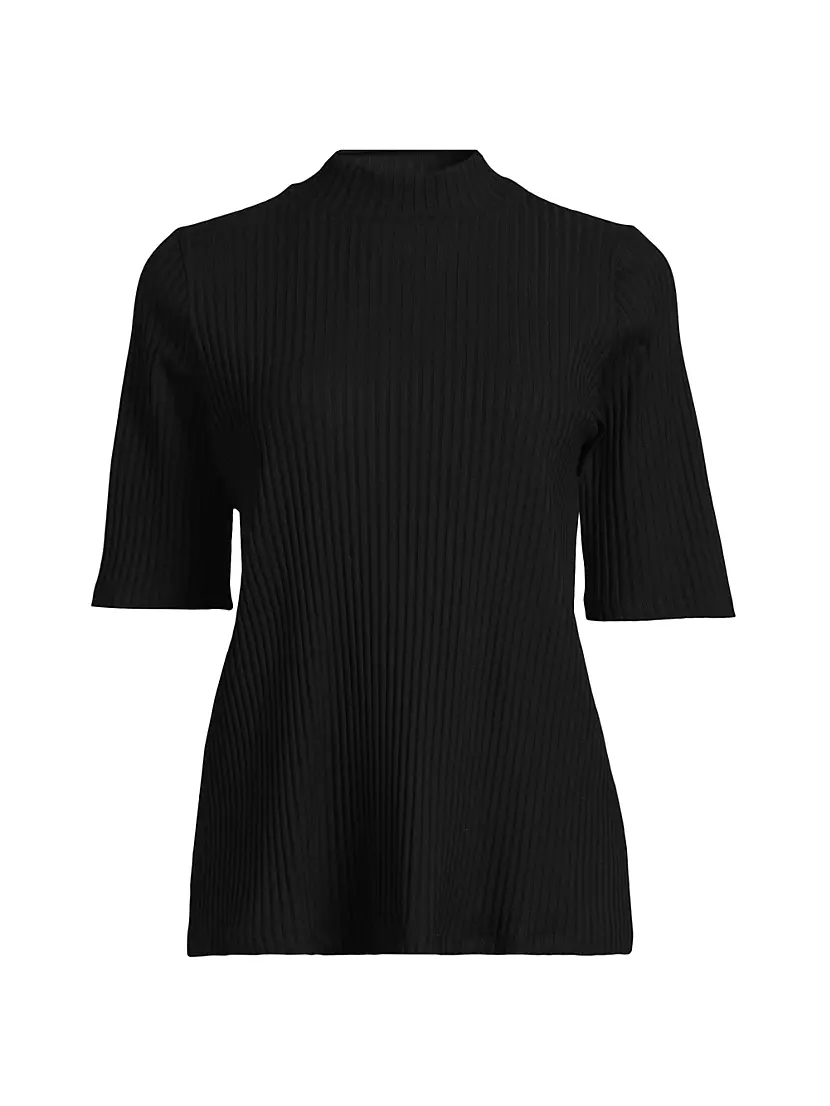 Женская Блузка Eileen Fisher Mock Neck Elbow-Sleeve Eileen Fisher