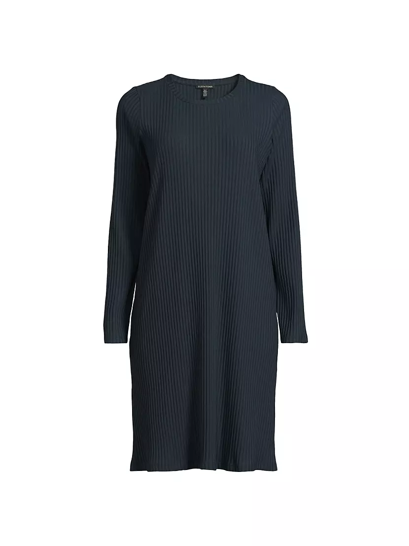 Женское Повседневное Платье Eileen Fisher Crewneck Ribbed Midi-Dress Eileen Fisher