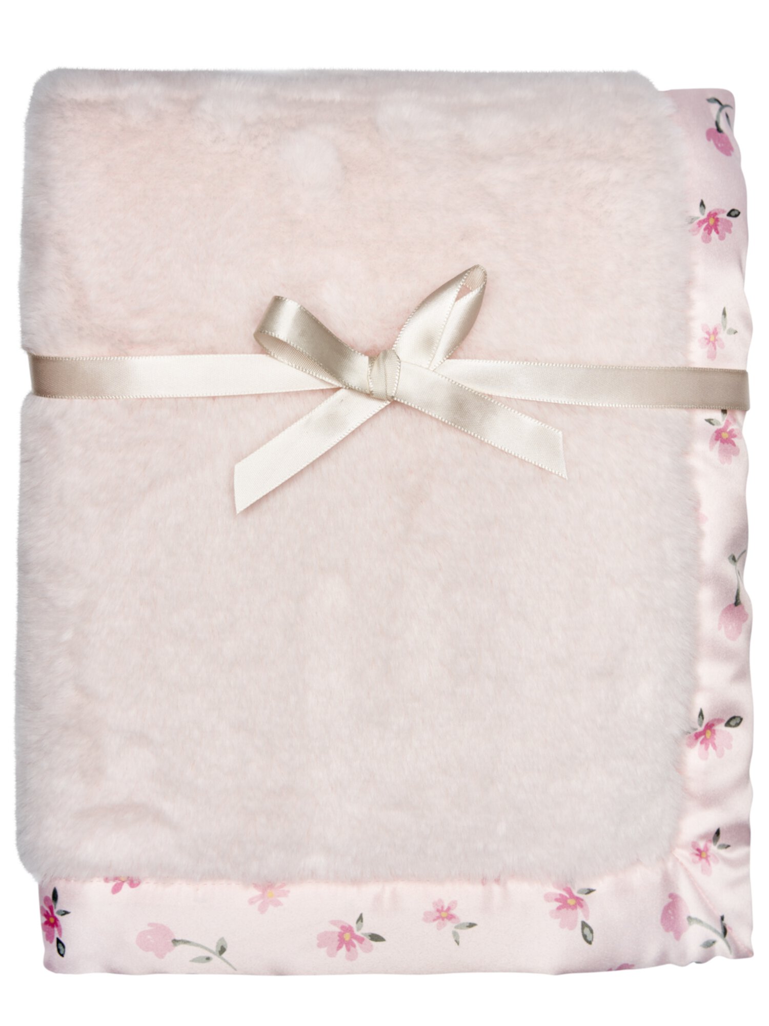 Modern Moments By Gerber Baby & Toddler Girl Plush Blanket with Satin Trim, Light Pink Modern Moments