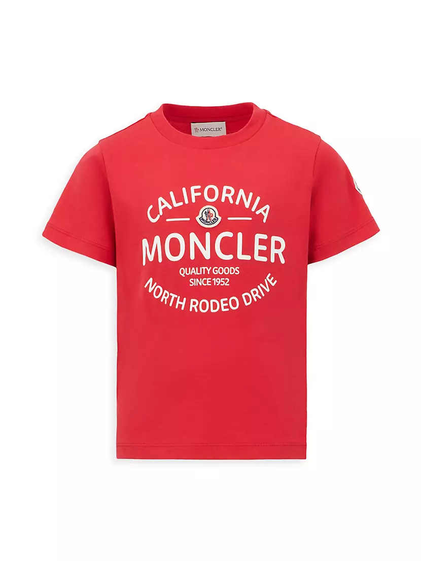 Детская хлопковая футболка с логотипом Moncler, короткие рукава, 100% хлопок Moncler