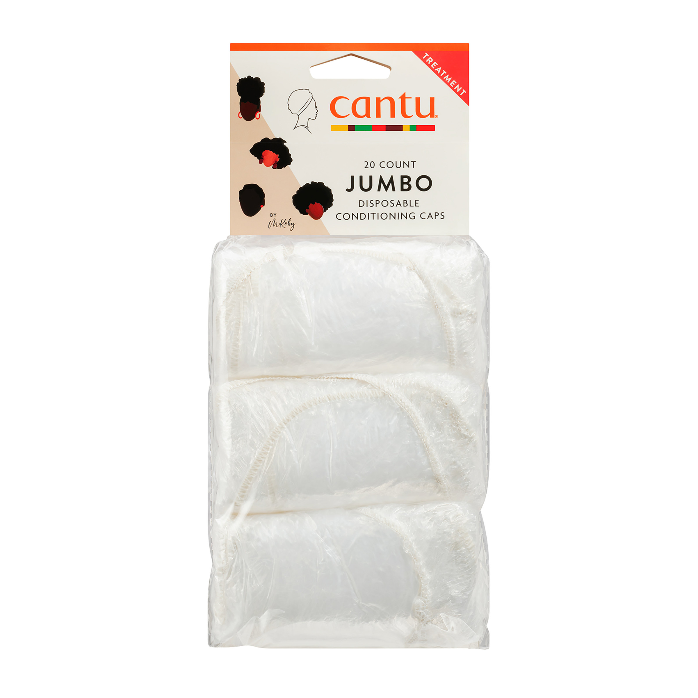 Cantu Jumbo Plastic Disposable Treatment & Shower Conditioning Caps, 20 Ct Cantu