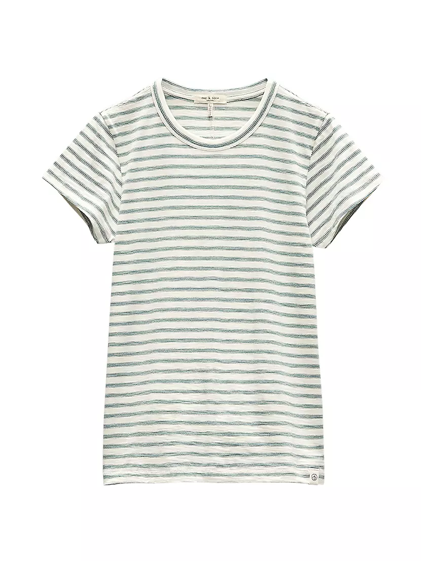 Женская Футболка Rag & Bone The Slub Striped Cotton Rag & Bone