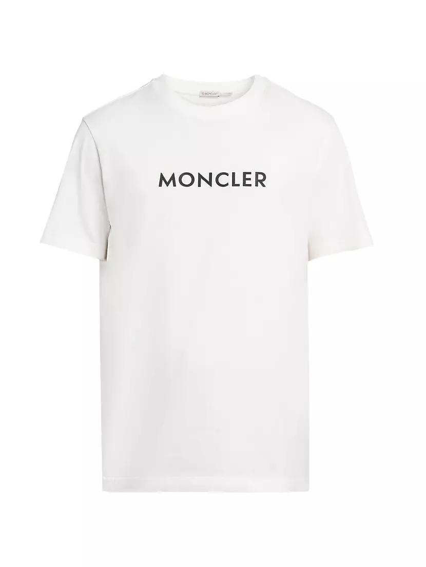 Футболка Moncler из органического хлопка с короткими рукавами и логотипом Moncler