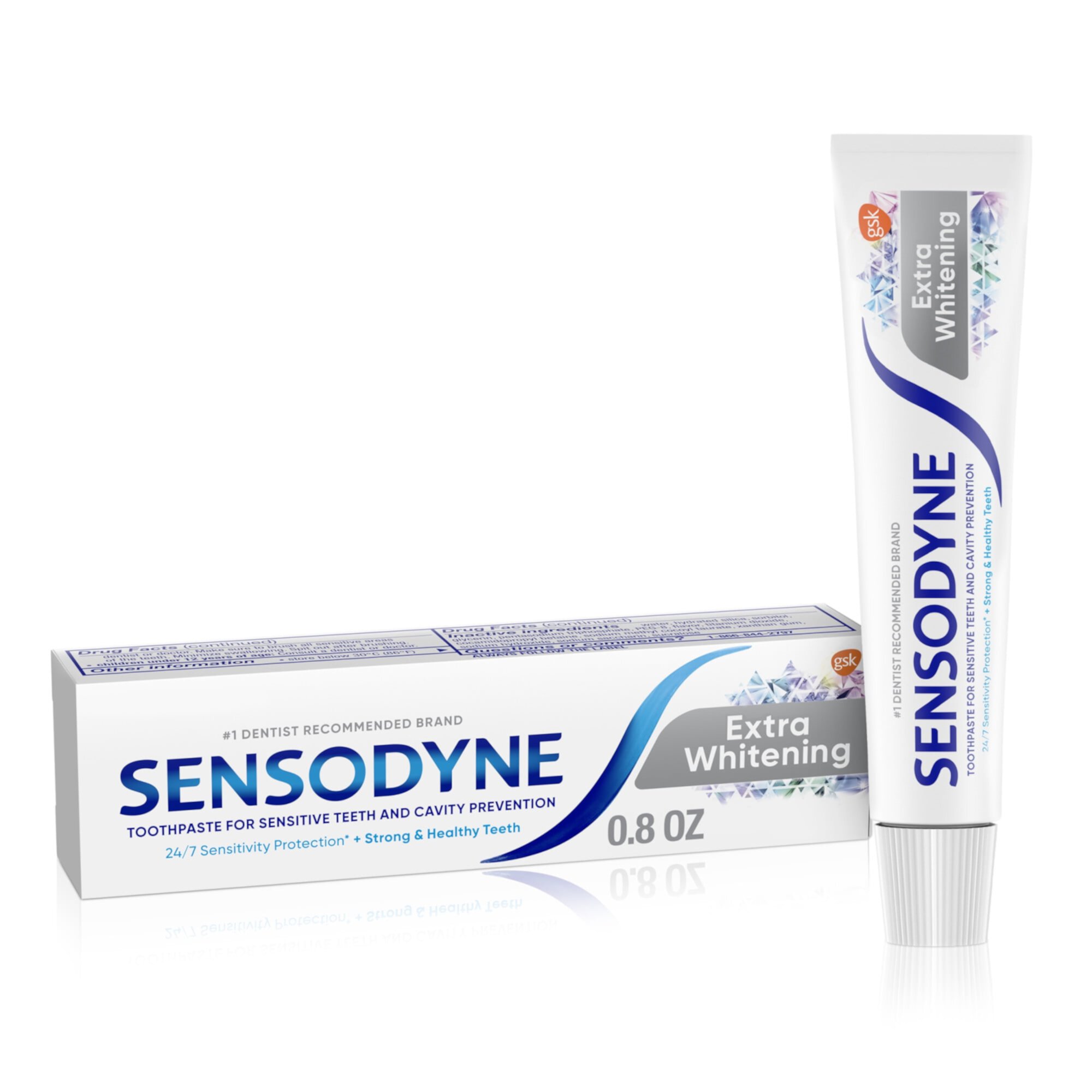 Sensodyne Extra Whitening Sensitive Toothpaste, 0.8 Oz Sensodyne