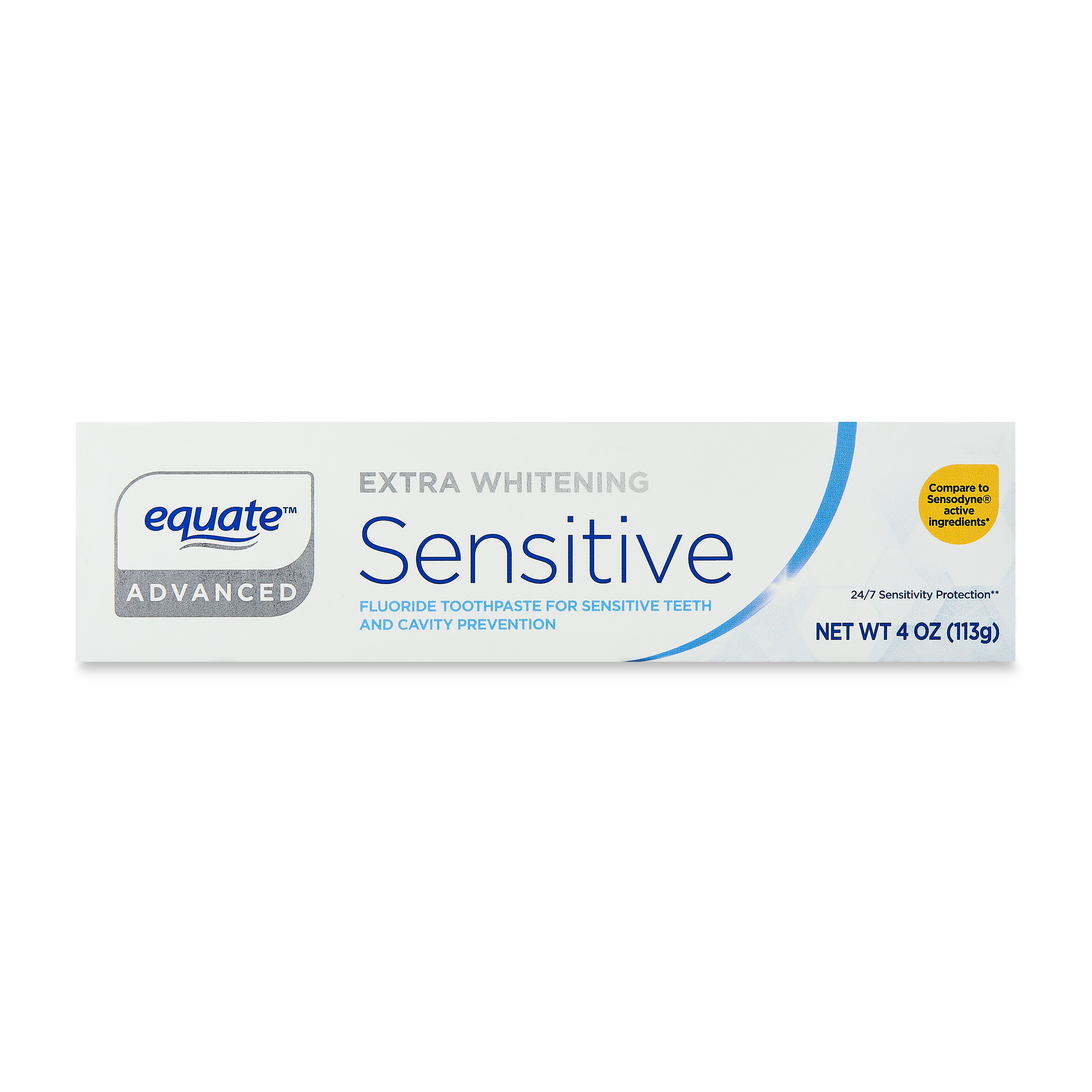 Equate Maximum Strength Sensitive Extra Whitening Toothpaste with Fluoride, 4 oz Equate