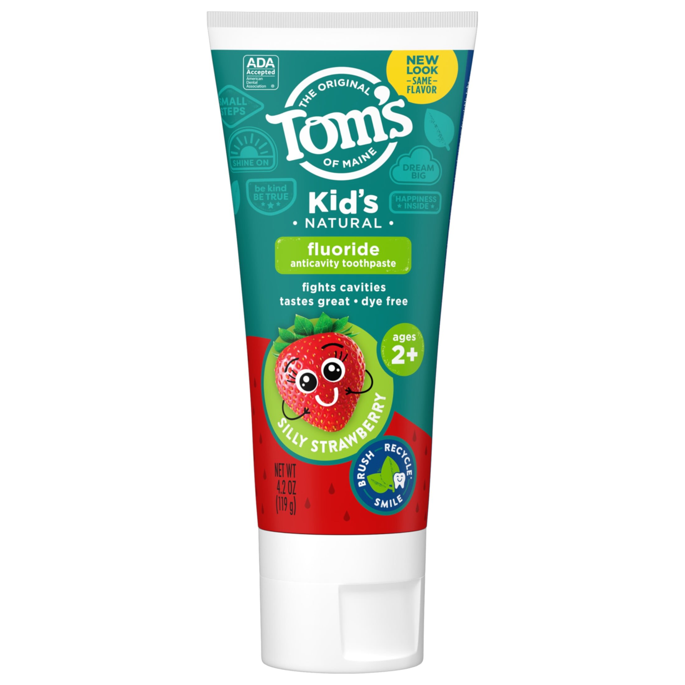 Tom's of Maine Kids Toothpaste, Natural Toothpaste, Kids Toothpaste, Silly Strawberry, 4.2 Ounce Tom's of Maine