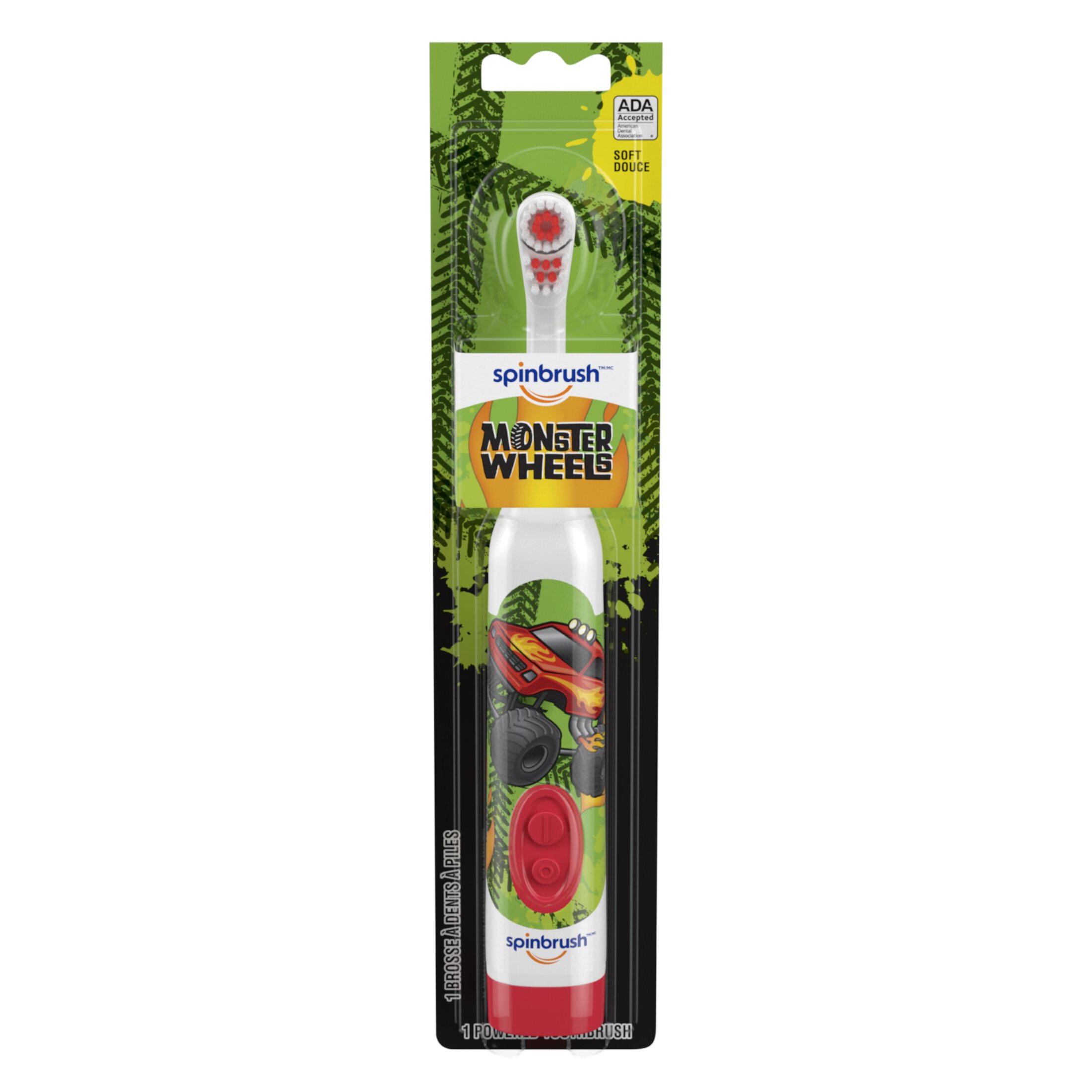 Monster Truck Spinbrush Kids Electric Toothbrush, Battery-Powered, Soft Bristles, Ages 3+ Visit the Spinbrush Store