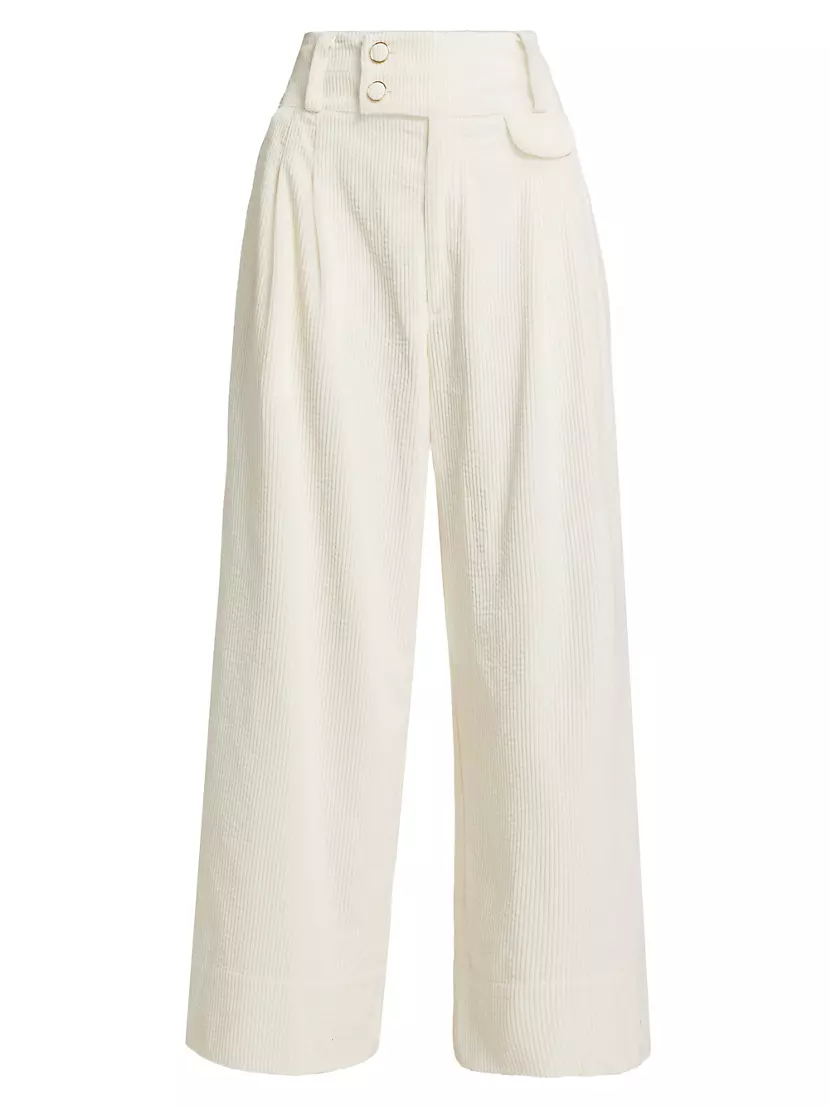 Corduroy High-Rise Wide-Leg Pants Farm Rio