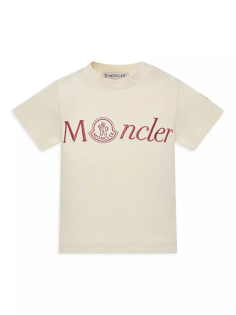 Тshirt с коротким рукавом для девочек Moncler с вышитым логотипом, 92% хлопок Moncler