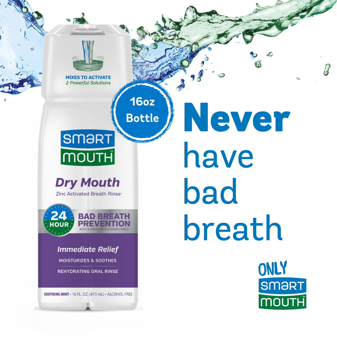 SmartMouth Dry Mouth Activated Breath Rinse 16 oz, Mint, Adult SmartMouth