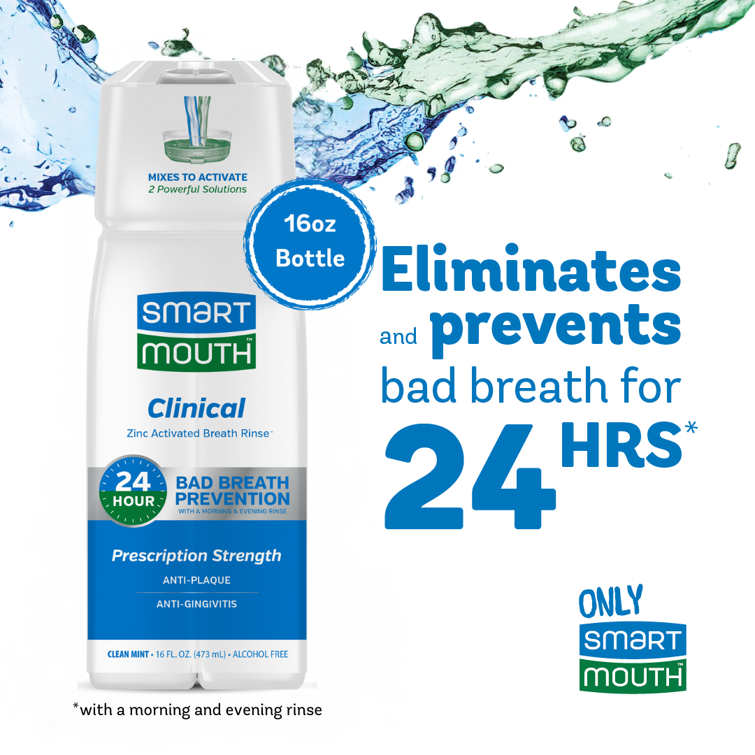 SmartMouth Clinical Activated Breath Rinse 16 oz, Mint, Adult SmartMouth