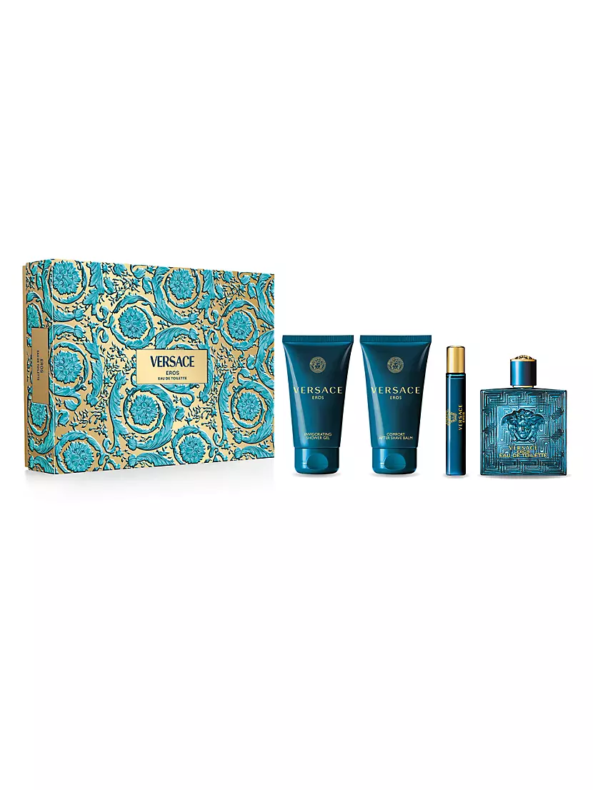 Versace Eros Eau de Toilette 4-Piece Fragrance Gift Set Versace