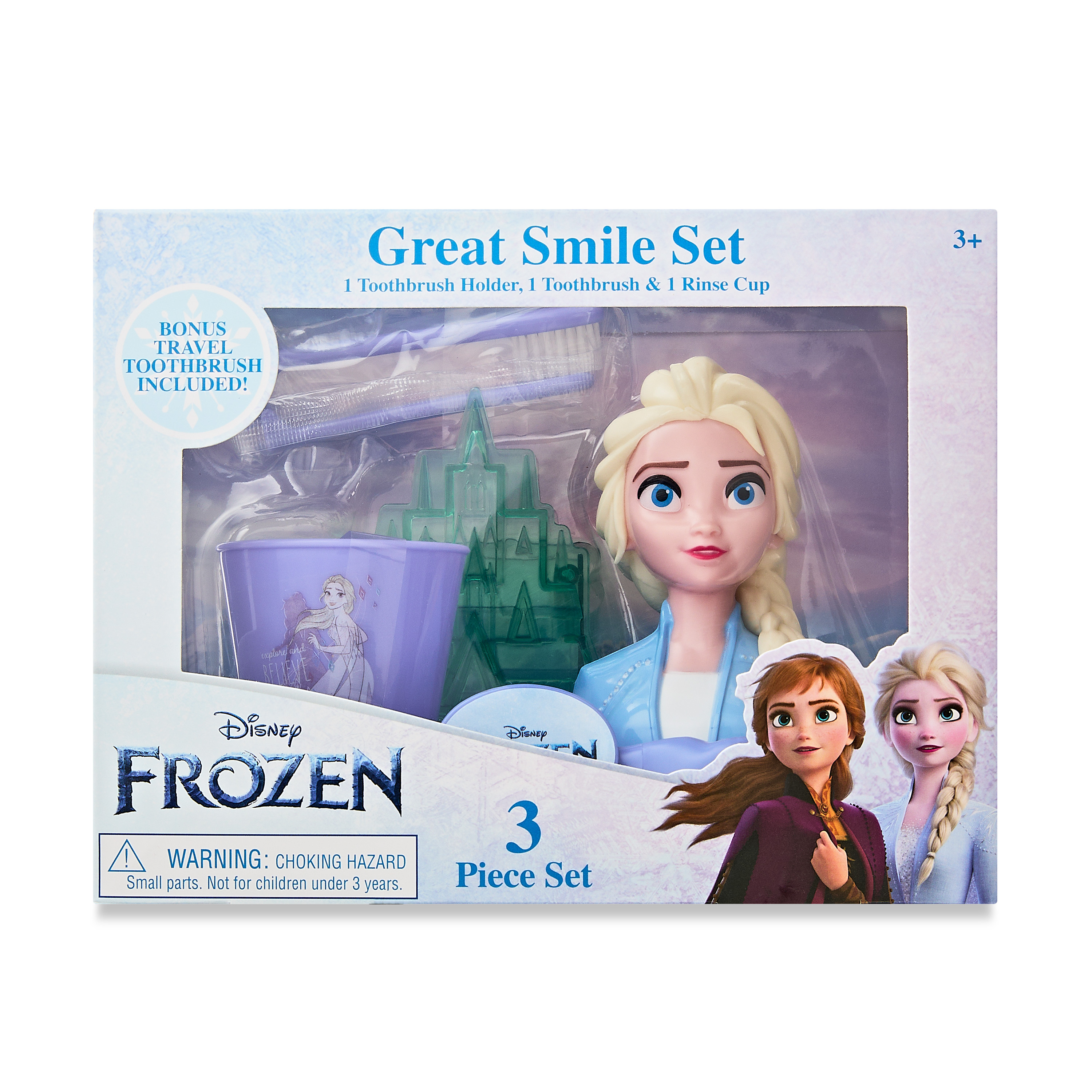 Disney Frozen Great Smile Set with Manual Child Toothbrush, 3 Pieces Disney Frozen