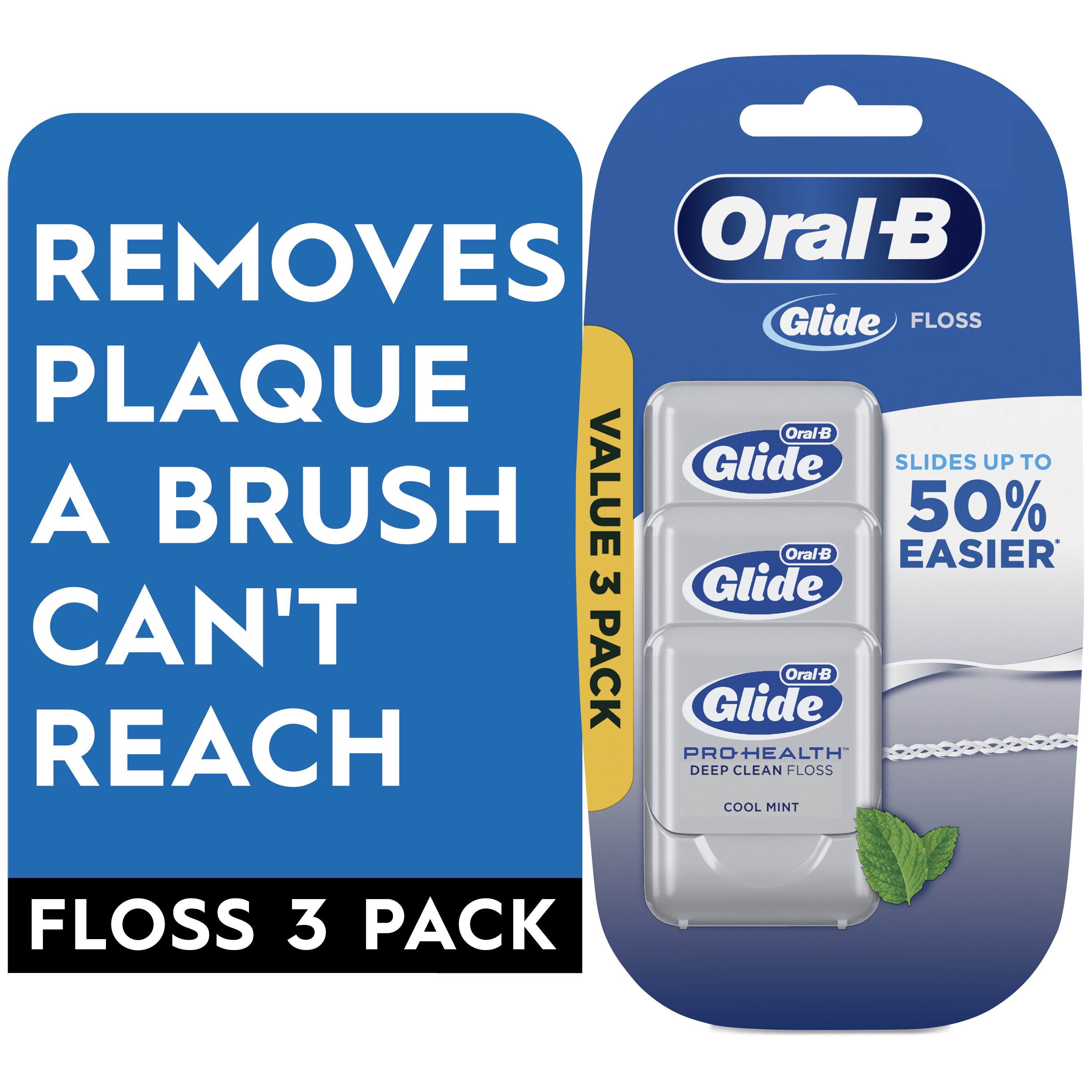 Oral-B Glide Pro Health Dental Floss, Cool Mint, 40 m, 3 Pack GLIDE