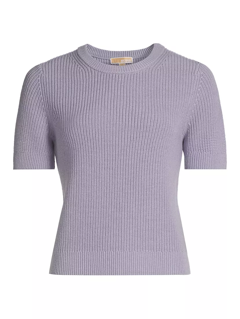 Short-Sleeve Shaker Sweater MICHAEL Michael Kors