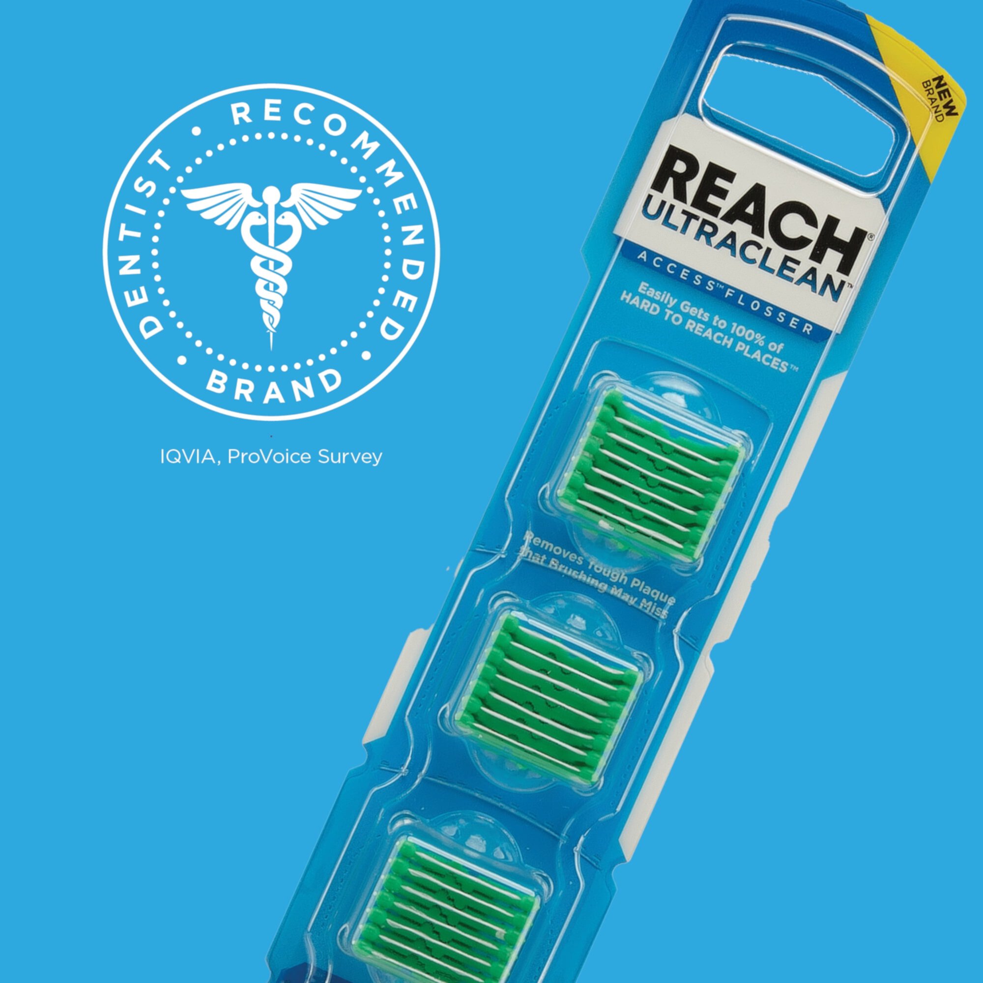 REACH UltraClean Access Flosser Head Refill Mint 28CT Reach