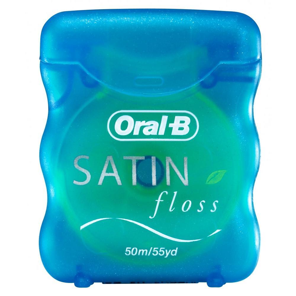 Oral-B Complete Satin Ribbon Dental Floss, Mint, 50 m, 2 Pk Oral-B