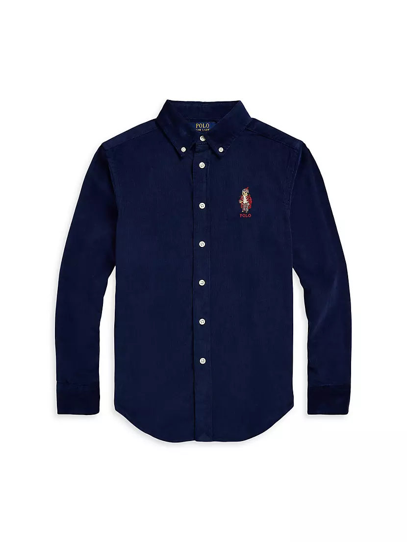 Детская Рубашка Polo Ralph Lauren Классическая Котоновая Укороченная Polo Ralph Lauren