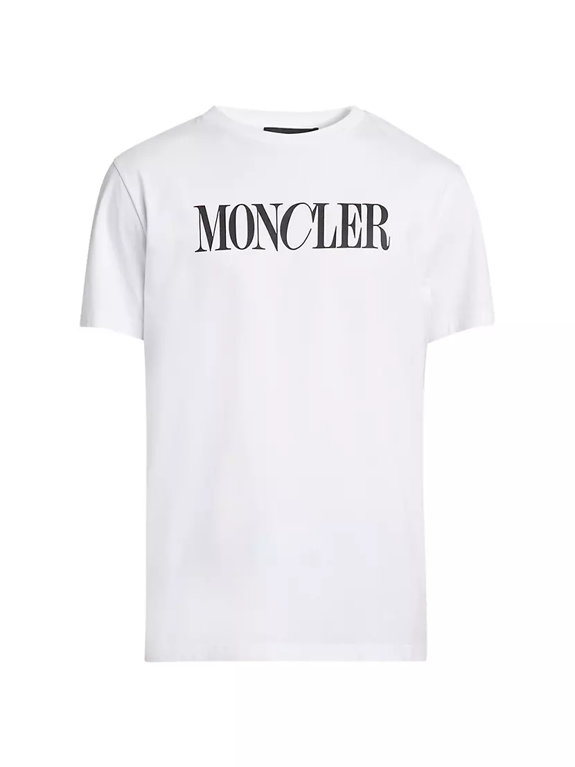 Футболка Moncler с логотипом из органического хлопка и коротким рукавом Moncler