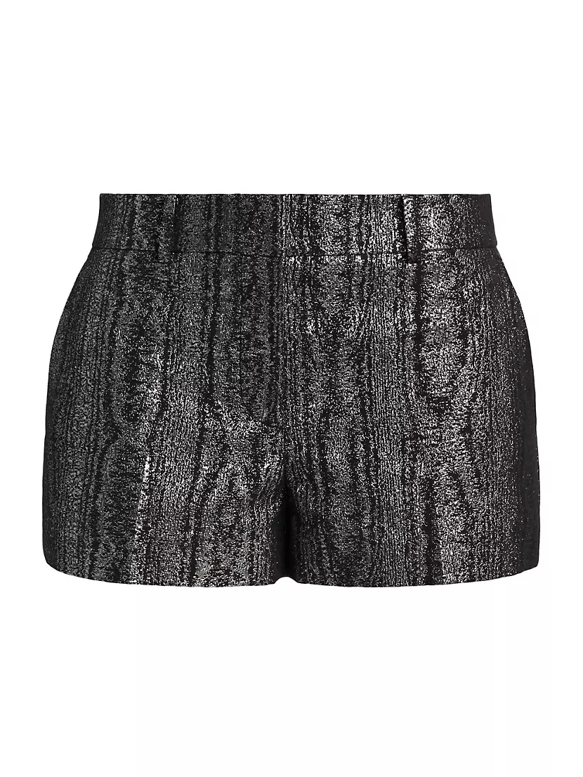 Metallic Cotton-Blend Shorts MICHAEL Michael Kors